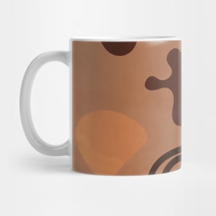 Abstract Organic Shapes - Brown Aesthetic Mug